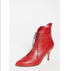 Tabitha Simmons Red Zora Boots. Worn twice- excellent condition! size 37.5